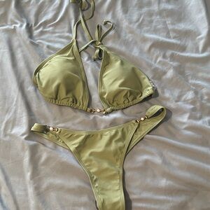 Olive Green Bikini Set
